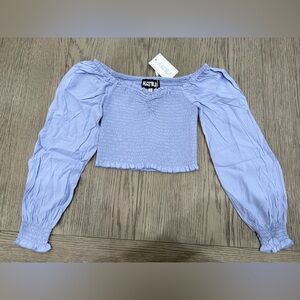 Katie J NYC, TWEEN CHLOE SOLID LONG SLEEVE TOP, Lavender, Size Youth XL